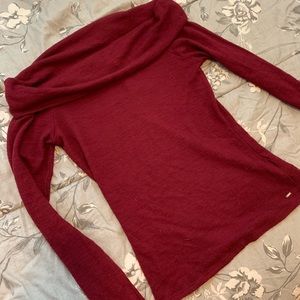 Guess off the shoulder red sweater